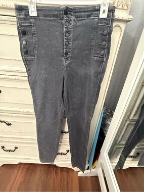 J. Brand High-Waist Grey Button-Front Women’s Jeans